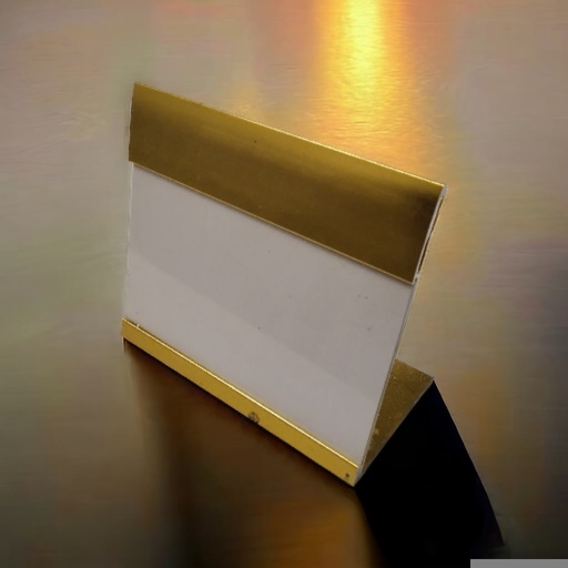[014882] Porta Precio Dorado Con Acrílico 黄金支架带亚克力