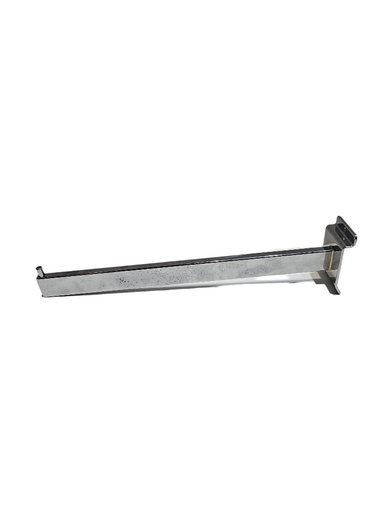 [002374] 卡槽板电镀扁管一钉 Gancho Cromado para Panelama Con Un Clavo 30cm