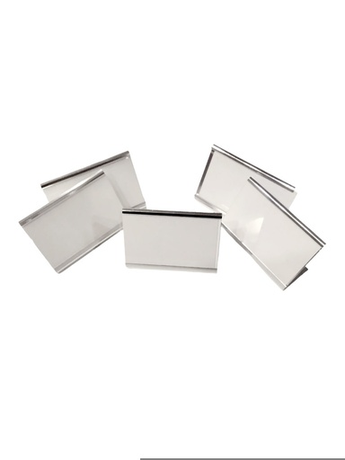 [014881] Porta precios plata 8.5*6.5 20UND.