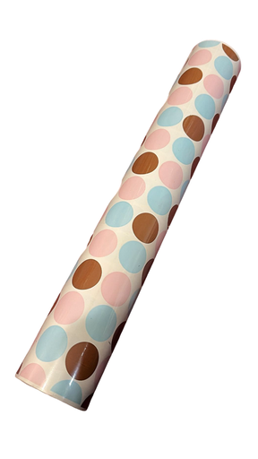 [014176] Papel de regalo Con Circulos De Colores 62 cm